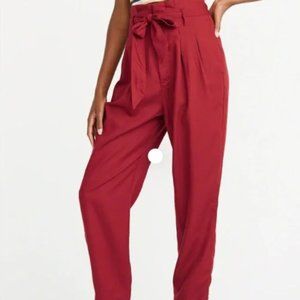 Abercrombie high rise paper bag pants